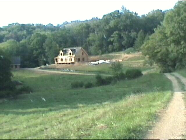 View of cabin at end of drive