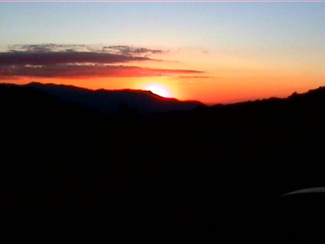 {Sunset behind the Smokies}